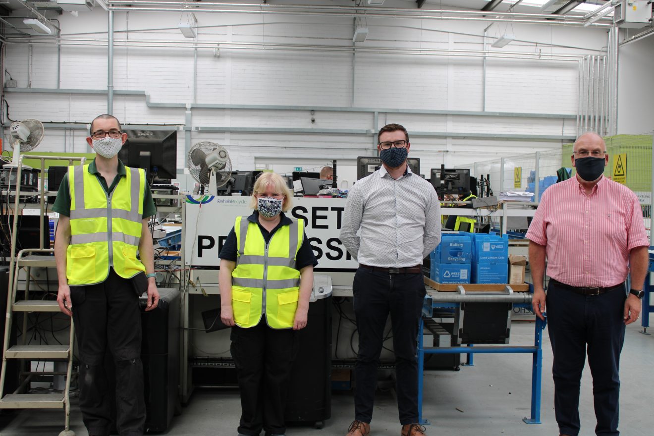 BoyleSports Rehab Recycle Partnership Left to Right James Graham Aisling Kennedy Gerry Brady Gerry Draper